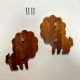 Handcrafted Acacia Wood Lion Handle Pair